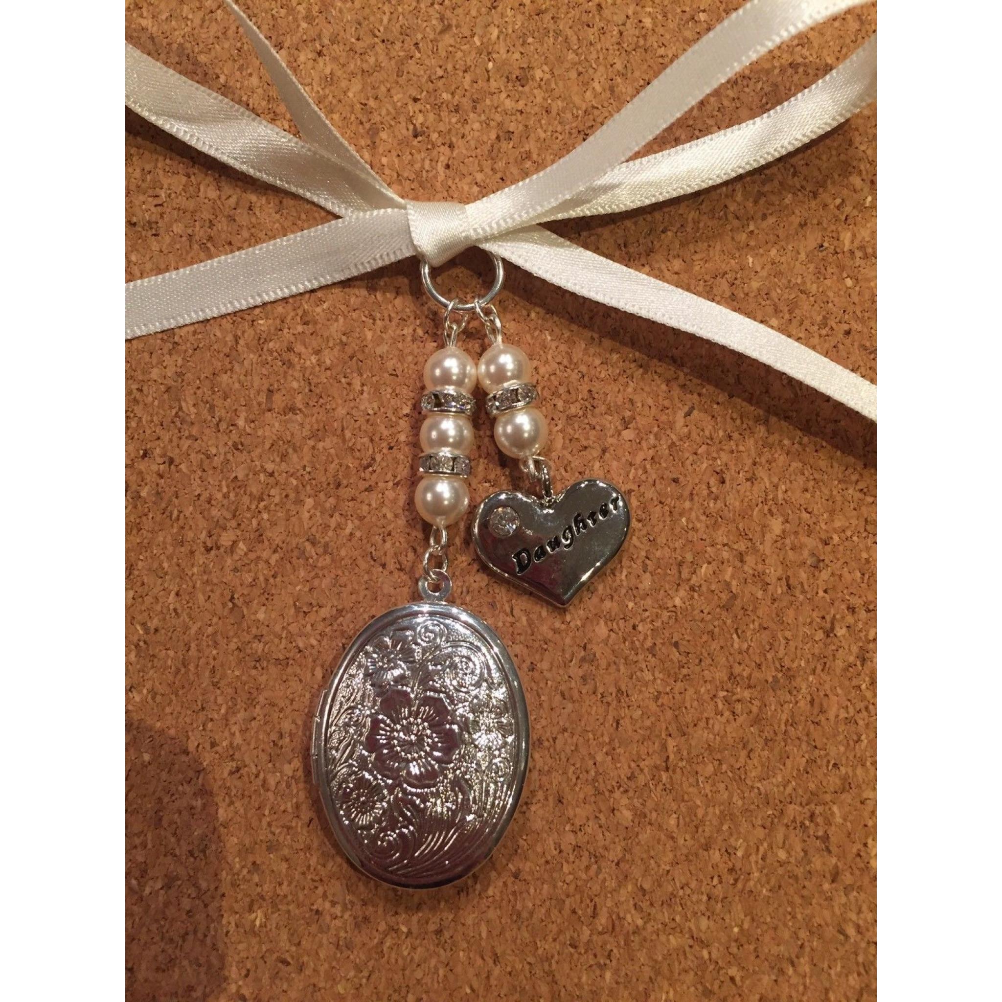 Bouquet Memory Charm Floral Locket With Daughter Heart Charm Connie's